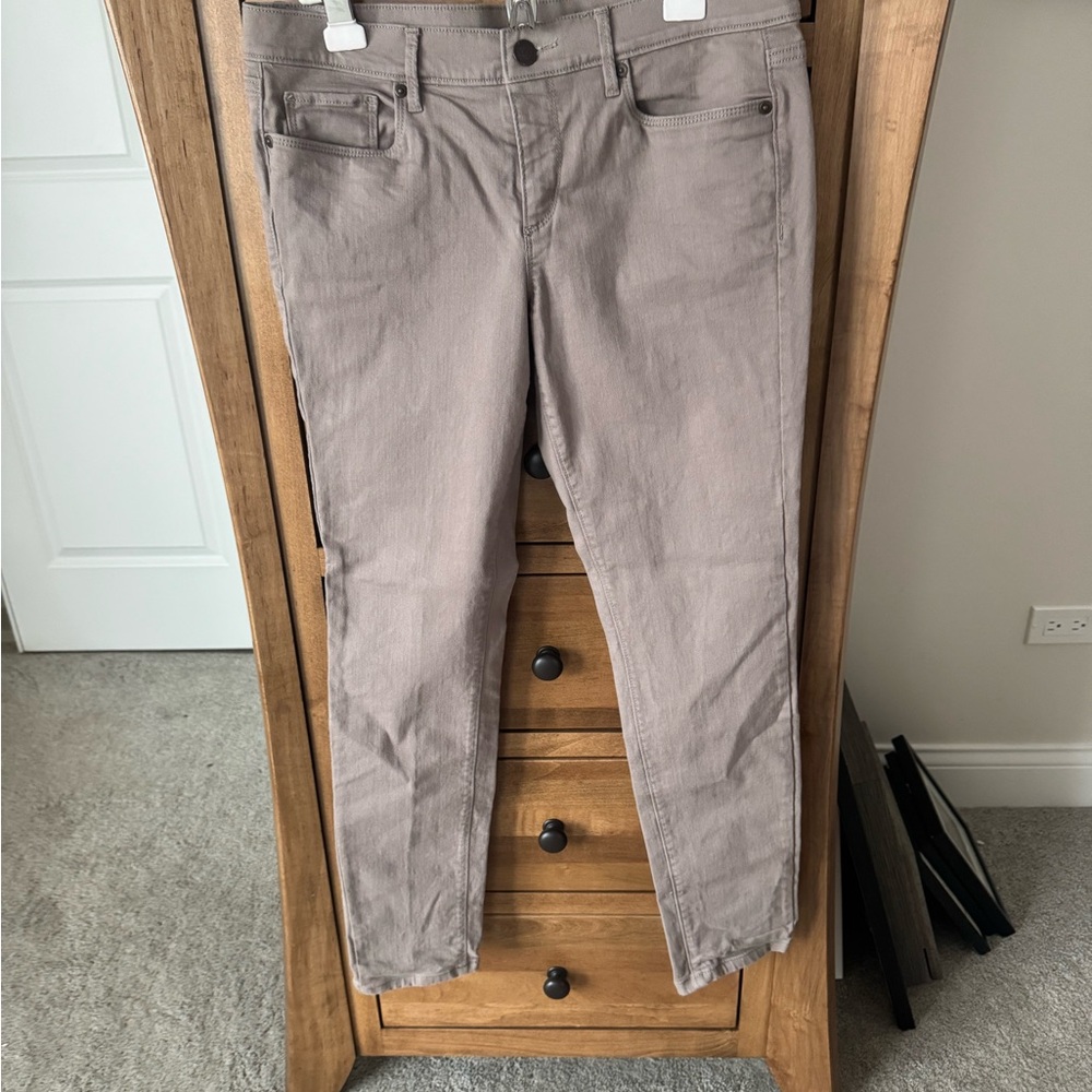 LOFT Women's Beige Straight Leg Jeans